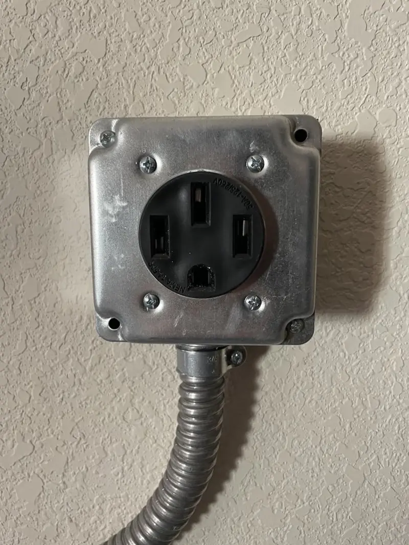 NEMA 14-50 outlet installed for Electrical Panel Upgrade in Indiana